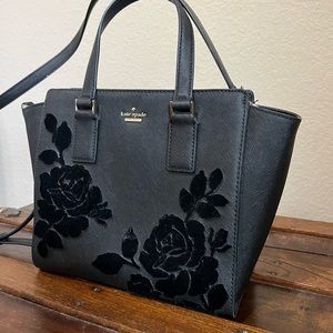 Kate Spade Crossbody Black w/ Flower Appliqué
